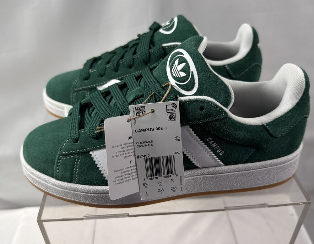 Adidas Campus 00s J Dark Green White Women’s Size 7 New In Box IH7492